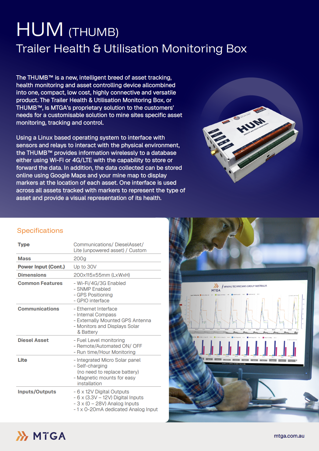 The HUM (THUMB) is an MTGA proprietary technology product