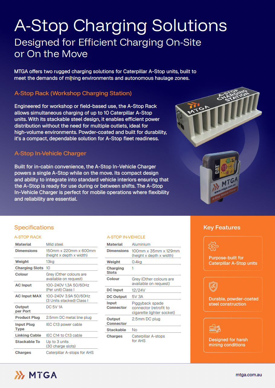 One page flyer A-Stop Charging Solutions